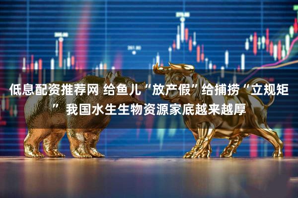 低息配资推荐网 给鱼儿“放产假”给捕捞“立规矩” 我国水生生物资源家底越来越厚